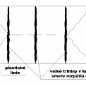 Obr. 2 – Spôsob porušenia dosky, vytvorenie veľkej trhliny cez celú hrúbku dosky v kratšom smere rozpätia dosky