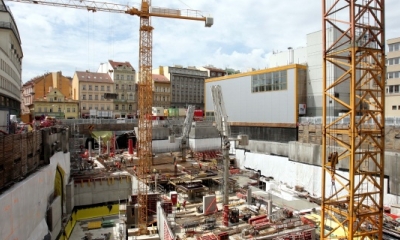 Stavbaři dosáhli nejnižšího bodu stavby, Quadrio už poroste pouze do výšky