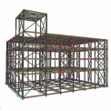 3D pohled na ocelovou konstrukci