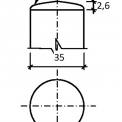 Obr. 5 – Rozměry úderníku z tvrzené oceli