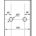 Obr. 4 – Geometrie otvorů v zesilujícím plechu dolní pásnice [3]