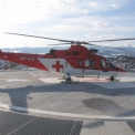 Obr. 9 – Pristávacia plocha heliportu po dokončení a s vrtuľníkom LZS