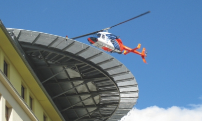 Nosná konštrukcia heliportu na streche budovy SÚSCCH, a. s. Banská Bystrica