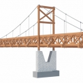 Obr. 3 – Visutá konstrukce s výztužným příhradovým nosníkem a spodní mostovkou