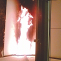 Ukázka zkoušení reakce stavebních výrobků na oheň vystavených tepelnému účinku jednotlivého hořícího předmětu (SBI test) podle ČSN EN 13823