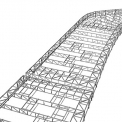 Obr. 5 – Ocelová konstrukce střechy s automaticky generovanými rámy