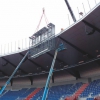 Montáž ocelové konstrukce – II. etapa. Rekonstrukce Městského stadionu v Ostravě