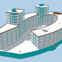 Administrativní budova AVIATICA – 3D BIM model – nosná konstrukce objektu