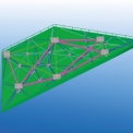 Obr. 3 – Model pohyblivého akustického panelu (Tekla Structures, zdroj: Fort Polska Sp. Z o.o.)