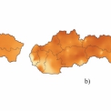 Obr. 6 – Stupeň koróznej agresivity pre zinok definovaný a) rovnicou (3) a b) rovnicou (4)