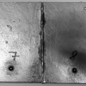 Obr. 7 – Nepřebroušená zadní strana vzorku II provedeného z plechu S 235