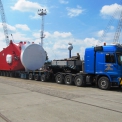 Celý nadrozměrný náklad vážil 170 tun (foto: DAN-CZECH SPECIAL TRANSPORT)