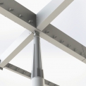 Detail provedení kuželové části sloupů – konstrukce stínění canopy