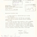 Ukázka archivní korespondence z období nedostatku požárních dveří při modernizaci bytových domů