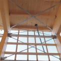 Detaily příčného a podélného zavětrování dřevěné konstrukce