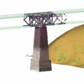 Výsledné zobrazení 3D‑scanu mostní konstrukce
