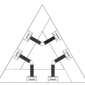 Obr. 1b – Trojúhelníkový průřez složeného sloupu