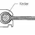 Obr. 3b – Keder lišta v hliníkovém profilu pro liniové kotvení membrány