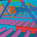 Detail 3D modelu mostu z programu Tekla Structures