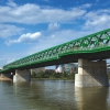 Činnosť geodeta pri montáži a výsuve novej oceľovej konštrukcie starého mosta v Bratislave
