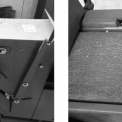 Obr. 9 – Príklad rovinnej brúsky bez mechanizovaného podávania stykových dosiek s obežným karborundovým pásom na odbrúsenie TOO