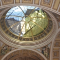 Pantheon, centrální kopule – obnova štukové výzdoby interiéru, štuky, malby, zlacení, umělé mramory, kovářské a pasířské práce