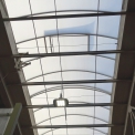 Pohled na světlík zezdola z interiéru budov v IP Tachov