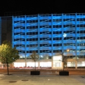 Administrativní budova BBCentra v Praze rozehraje každý večer unikátní světelnou show