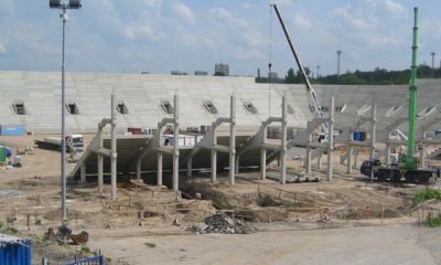 Stadion Eden - postup prací