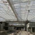 Konstrukce střechy během stavby