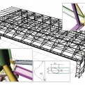 Obr. 1 – 3D model konstrukce hangáru