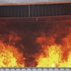 Nosníky s vlnitou stojinou při požární zkoušce v Mokrsku