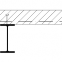 Obr. 1 – Průřez spřaženého ocelobetonového nosníku: a) uspořádání průřezu: IPE + deska 1 000 × 100 mm; b) průběh napětí v průřezu