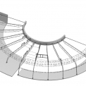 Schéma ocelové konstrukce bazénové haly