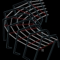 Nosné rámy s vloženým podlažím (3D model)