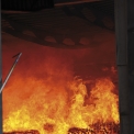 Obr. 10 – Prolamované nosníky před porušením ocelobetonové desky v 58. min. požáru
