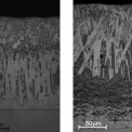 Obrázek 6 – Struktura povlaků získaných na legované oceli v procesu tradičního zinkování (a) a metodou dvojího ponoru 3 min. (foto: Henryk Kania)