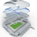 Model budoucího stadionu Poznań (zdroj: EURO Poznań 2012.pl)