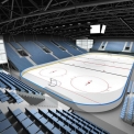 Vizualizace budoucí hokejové arény – interiér