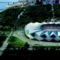 Model stadionu, který bude rekonstruován ve Volgogradě.