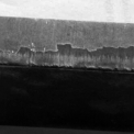 Detail postižení hrany kyslíkem řezaného vzorku 11373