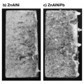 Obr. 19 – Vzhled povrchu zkoumaných vzorků zinkových slitin po 720 hod. zkoušek v solné komoře