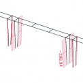 Obr. 16b – Ukážky výstupu prierezových síl z modelu zosilnenia konštrukcie bez šikmých stĺpov