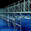 Ocelová konstrukce páteřního potrubního mostu v Naftna Industrija Srbije‘s Pančevo refinery