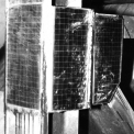 Obr. 9 – Detail ocelového modelu styčníku a s nalepenou opticky citlivou vrstvou
