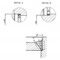 Obr. 4 – Postup svařování disků kola k věnci (detail A) a k náboji (detail B) kola s využitím polštáře navařeného svarovým kovem z drátu 12.50, metodou 135 nepřímou polaritou (část WPS SDP-KOVO).