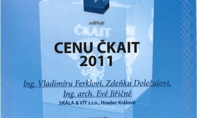 Cenu ČKAIT 2011 získala ocelová konstrukce střešního diatomu Kongresového centra Zlín